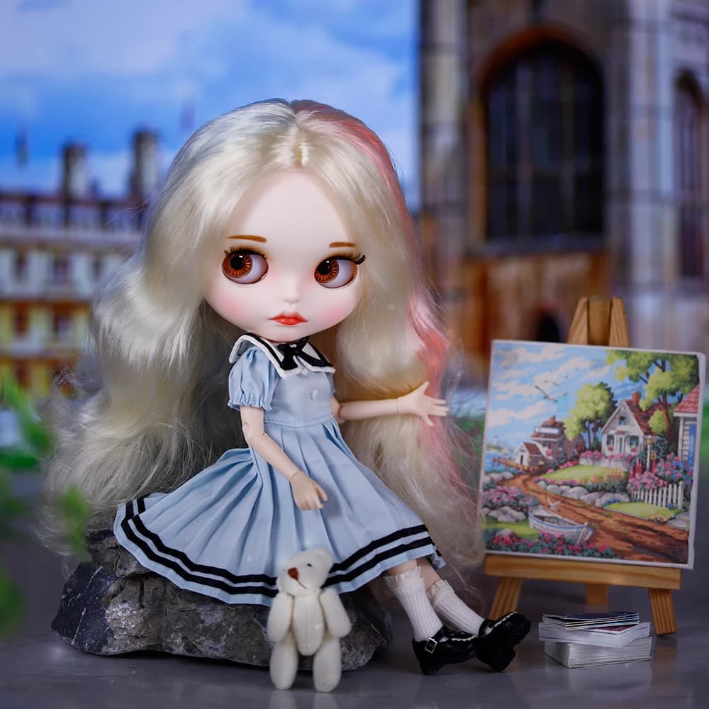 Bambola ICY DBS Blyth BJD con corpo snodato, pelle bianca, viso opaco, set carino 1/6 30cm, regalo per ragazza, Anime SD