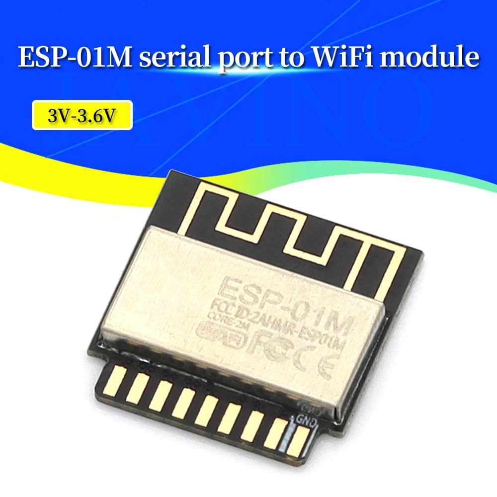 Modulo WiFi ESP-01M con porta seriale per presa intelligente wireless/IoT, modulo patch a inserimento diretto su due lati