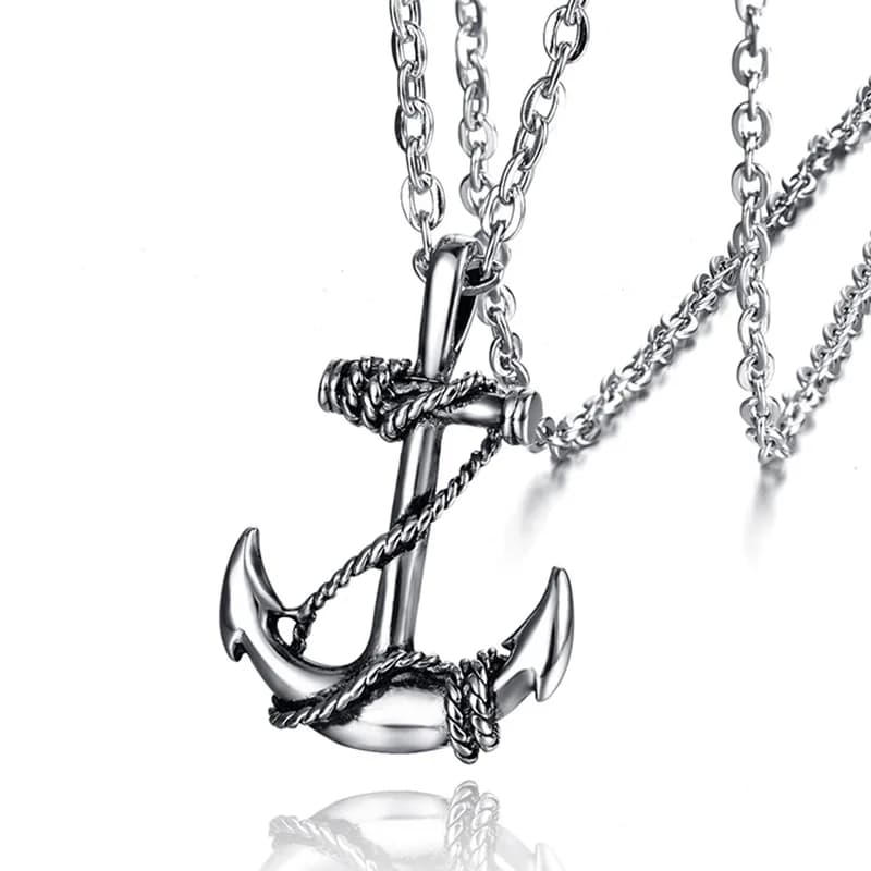 Collana con Ciondolo Ancora in Acciaio Inossidabile Premium per Uomo, Gioielli all'Ingrosso
