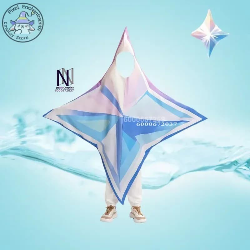 Genshin Impact Gioco Per Adulti Bambini Primogems Costume Cosplay Pentagramma Gigante Genshin Primogem Anime Prop Halloween Party Tute