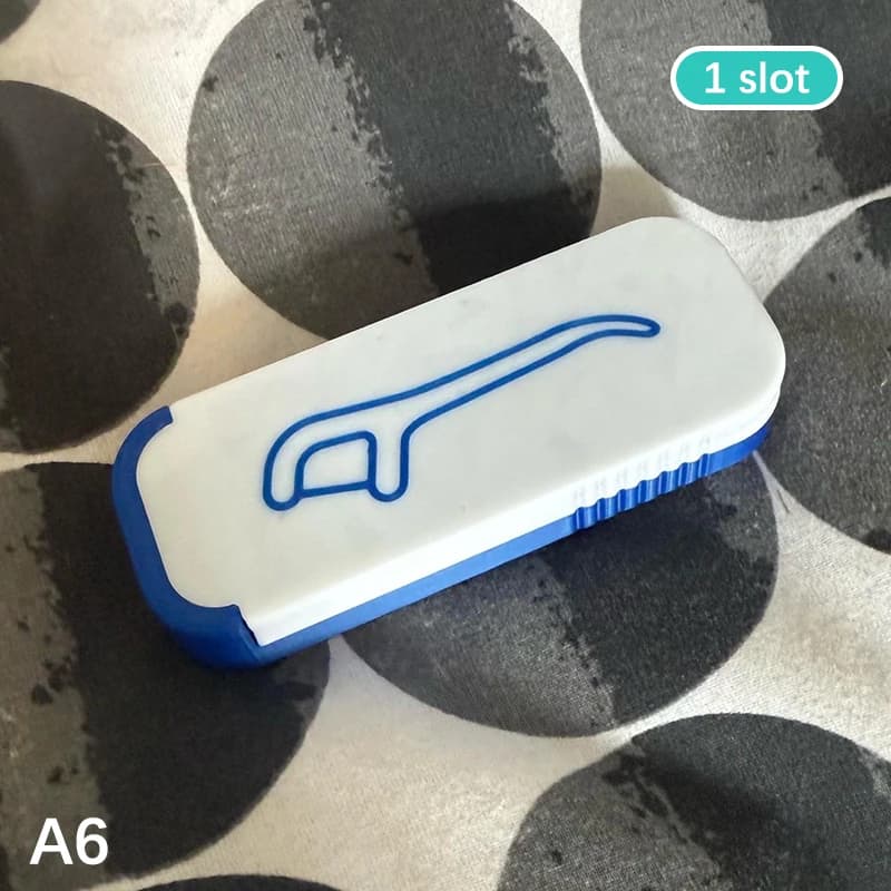 Scatola portatile per filo interdentale, mini portaoggetti scorrevole per piccoli oggetti, ideale per casa, ufficio e viaggi.