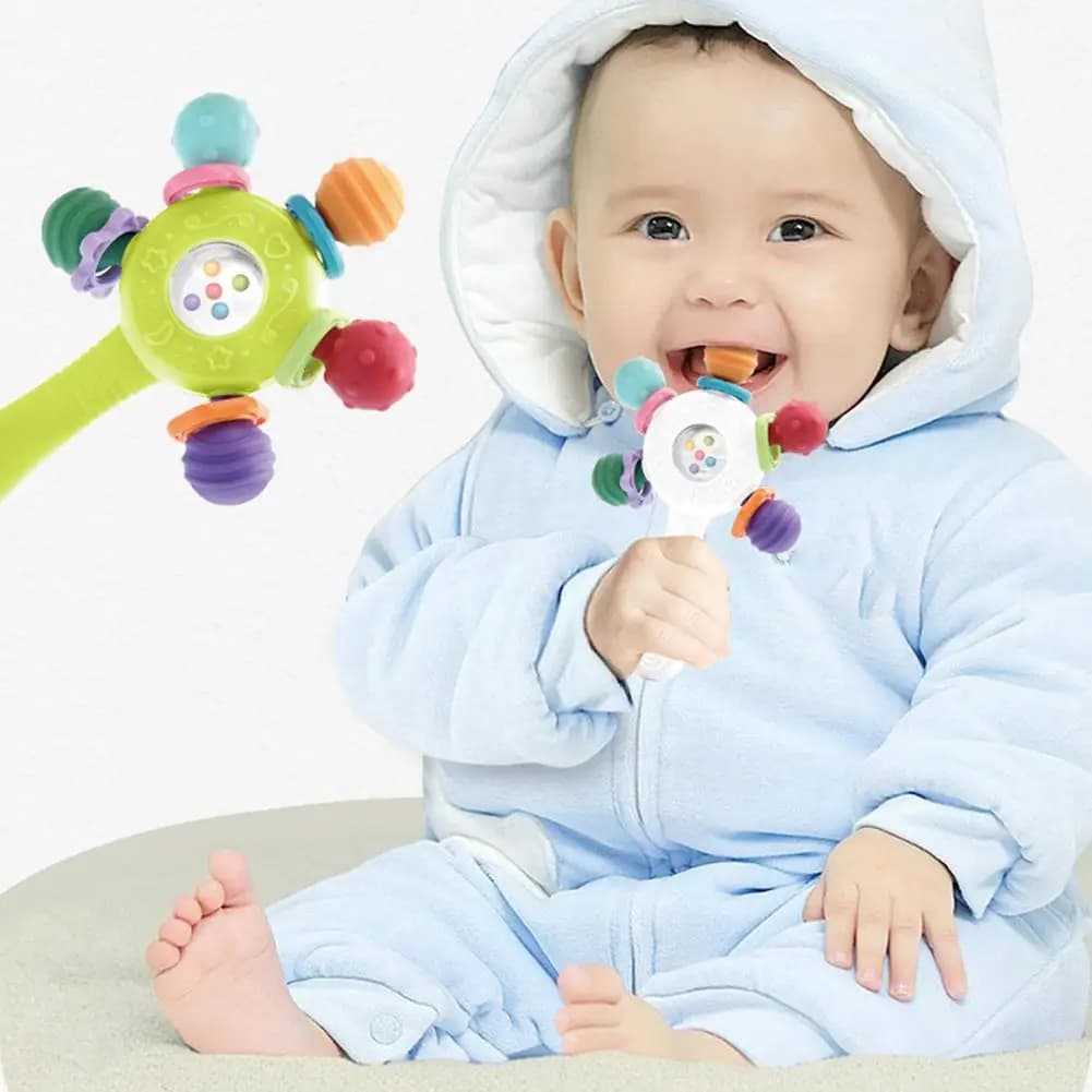 New Baby Silicone Teether Development Toys 0 6 12 Months Sensory Rattle Teething For Toddler Hand Grip Toys Educational Games