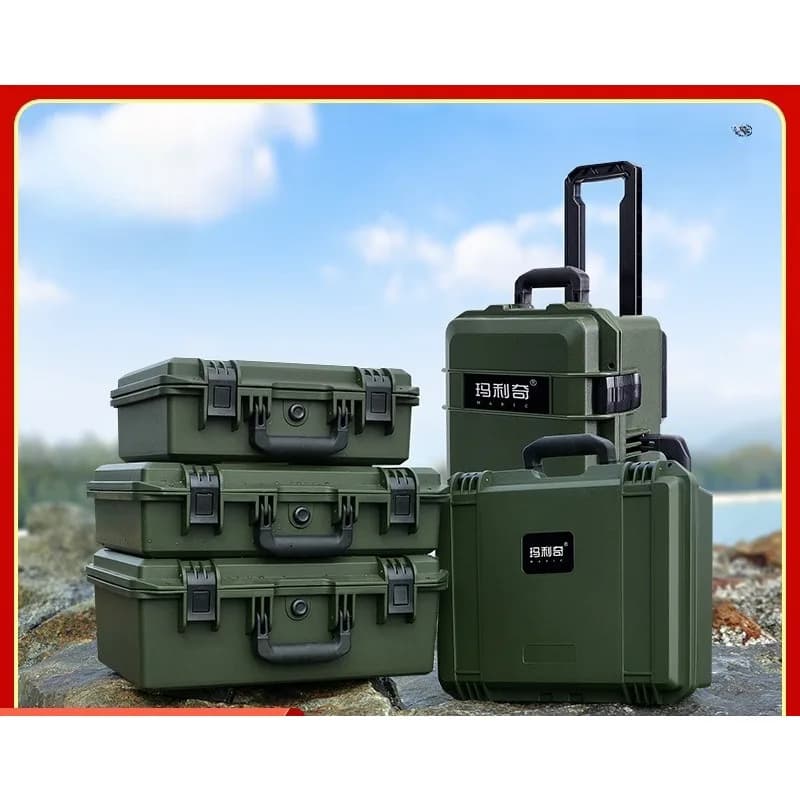 Military Green Large Equipment Protective Case Drone Camera Storage Hardware Toolbox Portable Plastic Toolbox Tool Chest