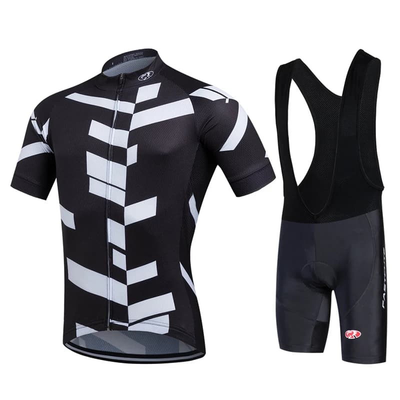 Men's Summer Men's T-shirt Set Quick Drying Breathable with Padded Shorts for Road Bike and Mountain Bike