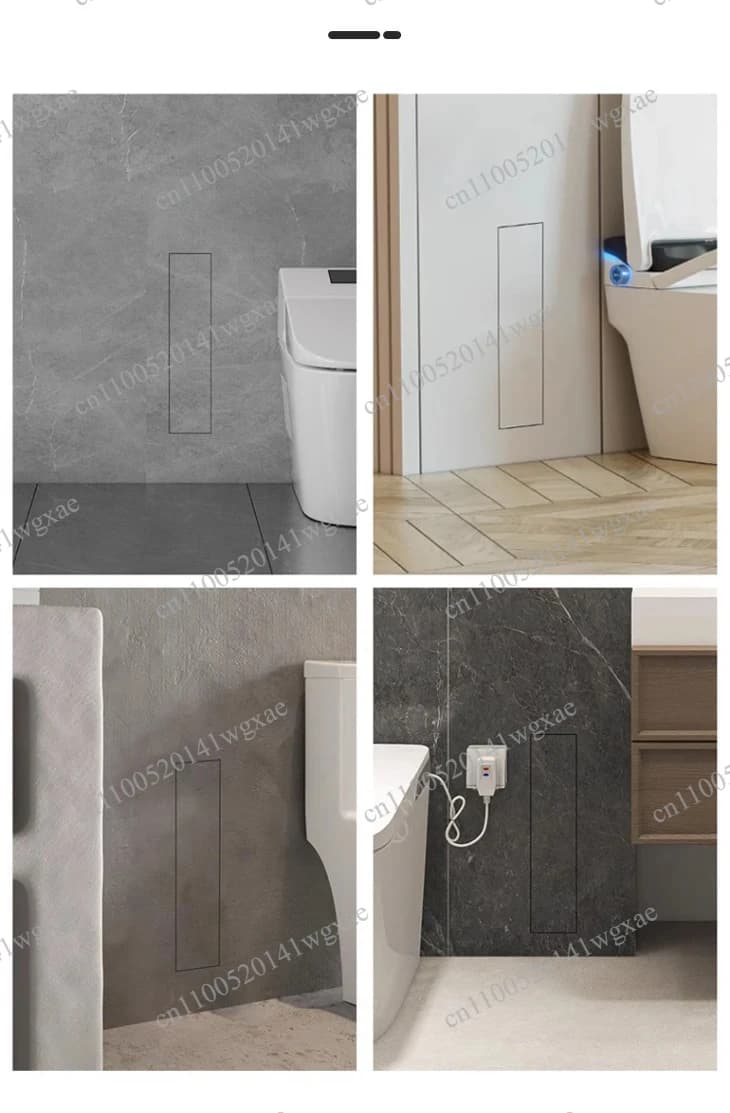 Organizzatore da Bagno a Parete in Acciaio Inox con Porta Scopino Nascosto