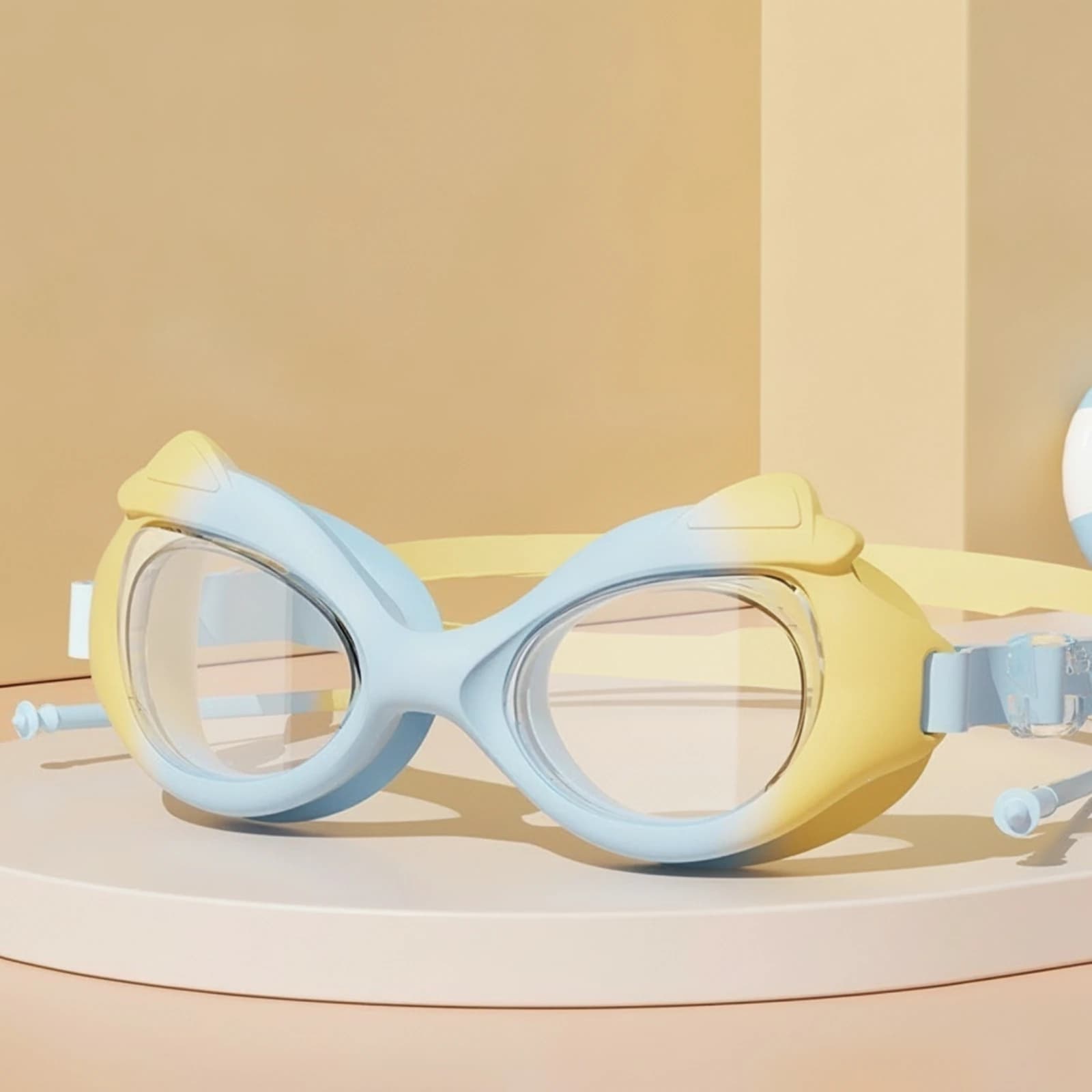 Swim Goggles Soft Silicone Swimming Goggles Eyewear Wide View Non-Slip for Children, Water Activities