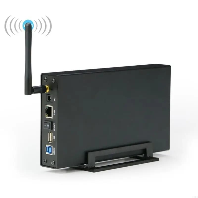 Custodia portatile per HDD SSD da 3,5 pollici Custodia portatile per server di streaming di rete NAS Ethernet USB 3.0 Rj45 per custodia
