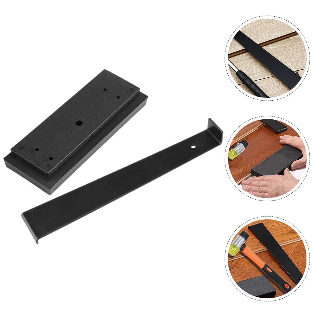 1Set Wood Floor Installation Tool Set with Hook Pull Bar Square Knocking Block and Ergonomic Handle for Laminate Vinyl Hardwood