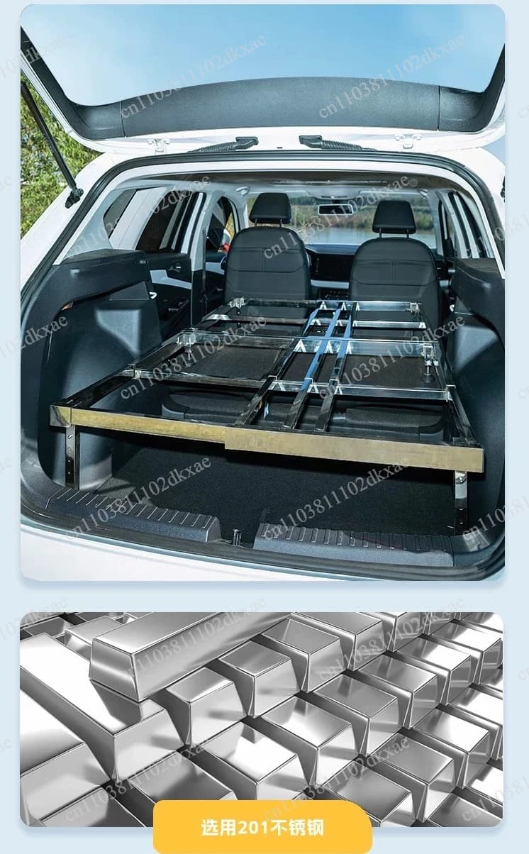 Letto telescopico multifunzionale per auto, letto da campeggio pieghevole per esterni, letto pieghevole per auto da viaggio, modifica auto