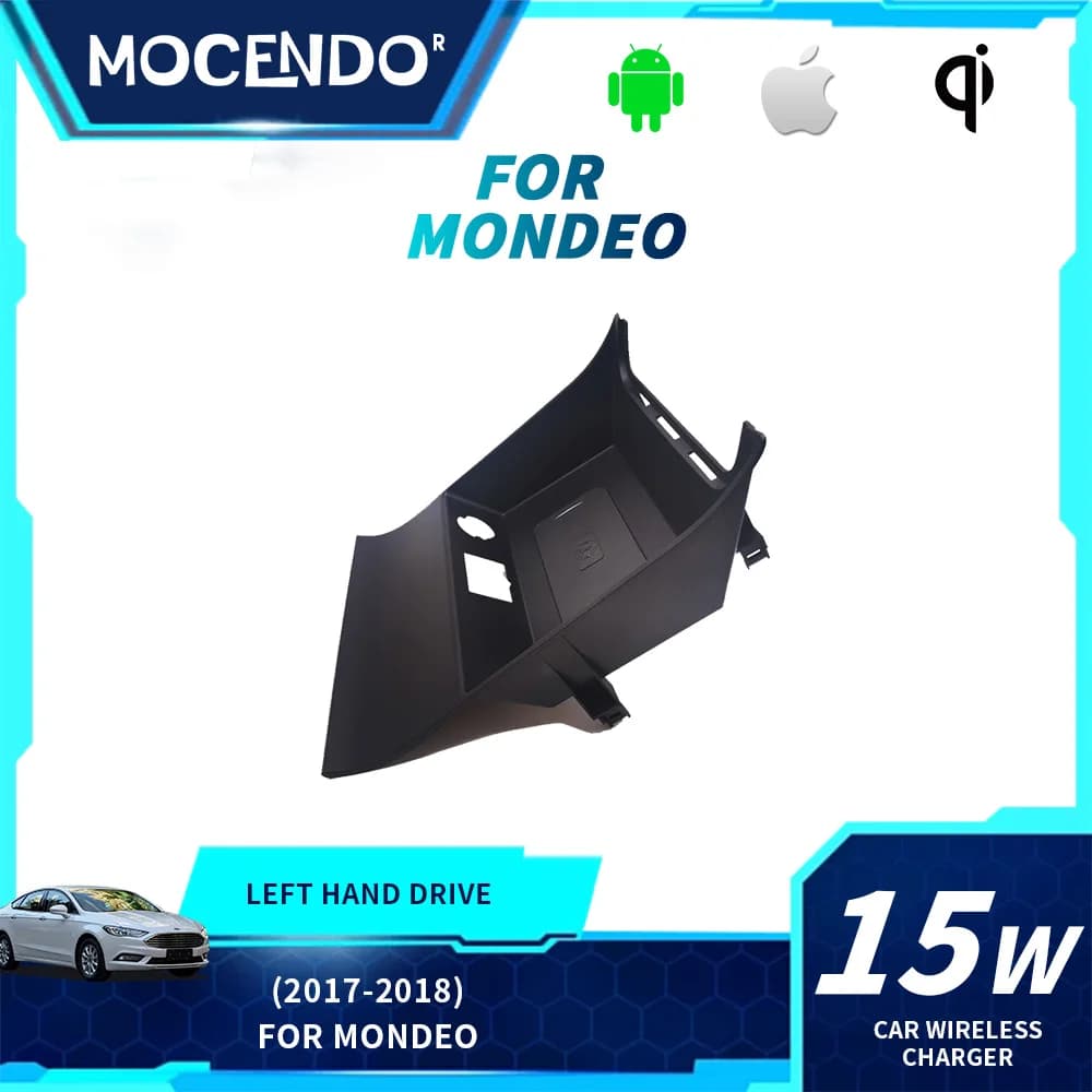 Per Ford Mondeo 2017-2018, Caricatore Wireless Veloce 15W, Accessorio per Ricarica Telefono, Tappetino di Ricarica, Accessori Interni