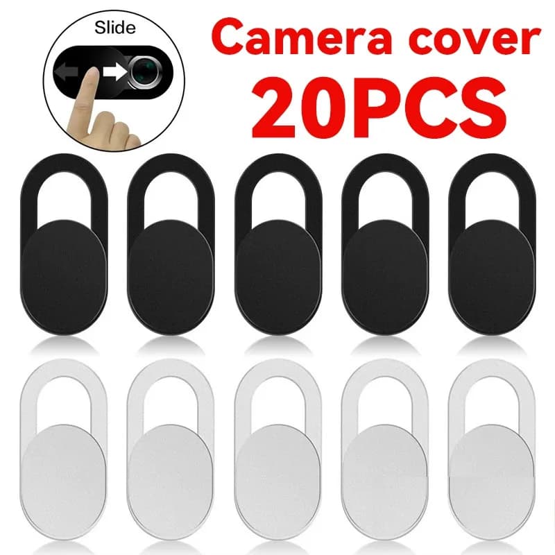 20-1 Pezzi Copri Webcam Antispionaggio, Protezione Scorrevole per Lenti, Adesivi Privacy per iPad, Telefono, Laptop, Copertura Protettiva per Fotocamera
