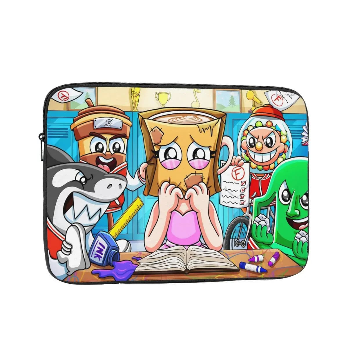 Custodia antiurto 12" 13" 15" 17" Custodia per laptop italiana Brainrot Meme Ballerina Cappuccina Custodia per notebook