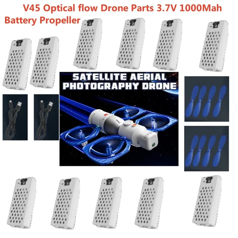 Batteria V45 4DRC per Drone, Ricambio per Elicottero RC 4D-V45, Batteria 3.7V 1000mAh/Elica, Accessori per Drone 4DRC V45