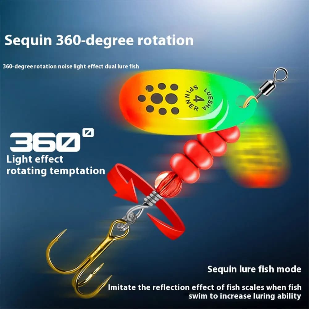 5pcs Metal Spoon Spinner Fishing Lure with Tackle Box Fishing Wobblers Hard Bait for Pike Salmon Sea Fishing