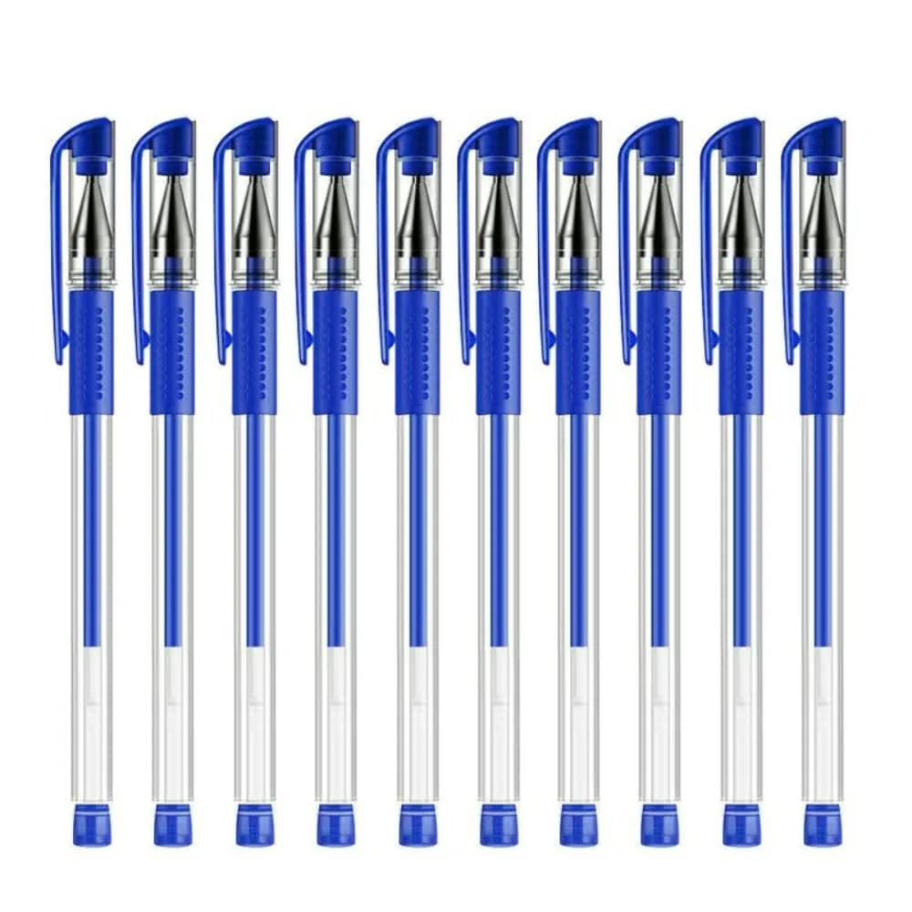 10pcs Classic 0.5mm Gel Pen Black/Blue/Red Ink Smooth Writing Ballpoint Pen Quick-dry Neutral Pen Gift