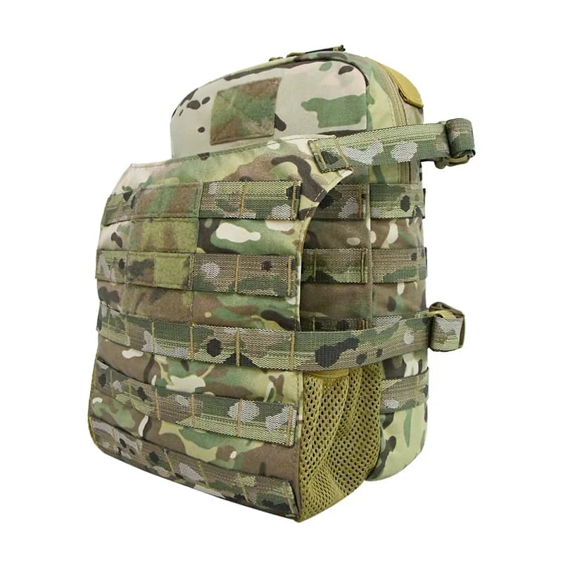 Gilet Tattico con Sacca Idratazione e Porta Casco, Zaino Espandibile Molle per Caccia, Attrezzatura Airsoft per CPC AVS K19 K-ZERO JPC FCPC
