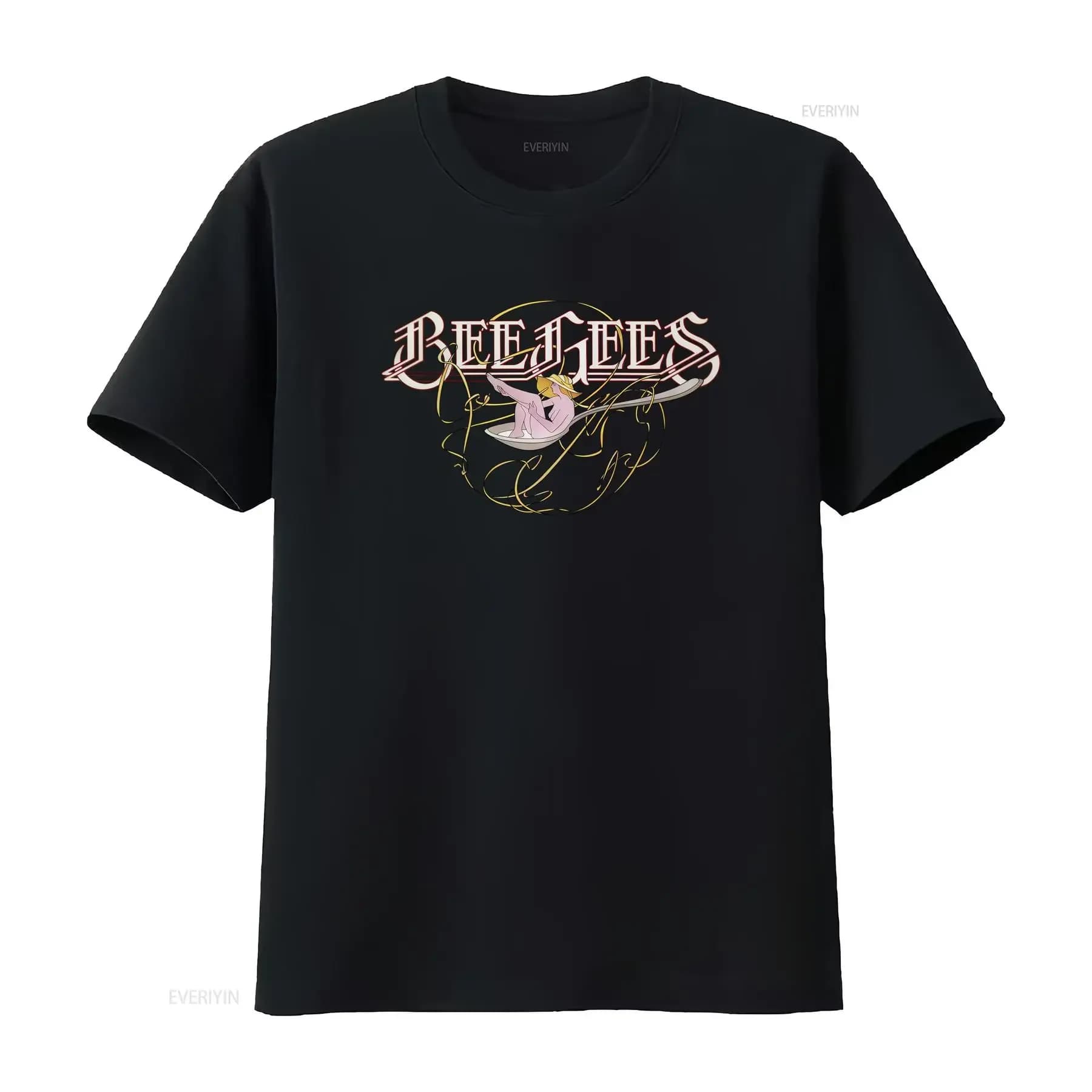 Bee Gees Band T Shirt Size S 5XL Retro Design Unique Print Fashionable DO400 vintage Washed Stretched Breathable Unisex Casual