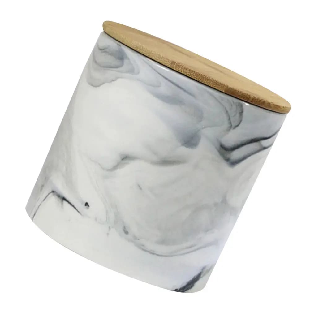 Marble Pattern Leak Proof Kitchen Storage Jar for Loose Tea Coffee Grains Rice Beans Nuts Candy Spices Food Storage Containers