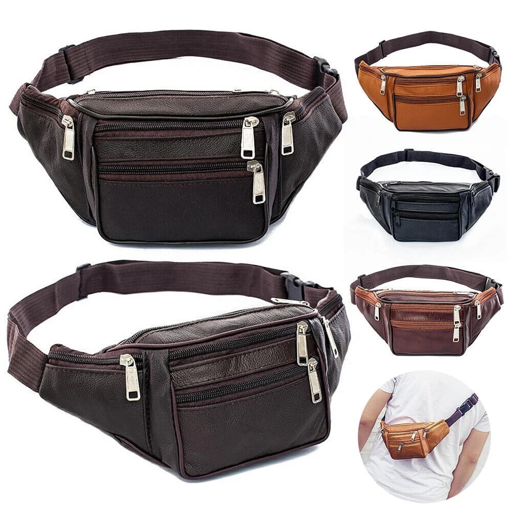 Marsupio sportivo Elegante marsupio in pelle Festival Custodia per soldi Portafoglio da viaggio compatto con cintura per viaggiare Sport all'aria aperta