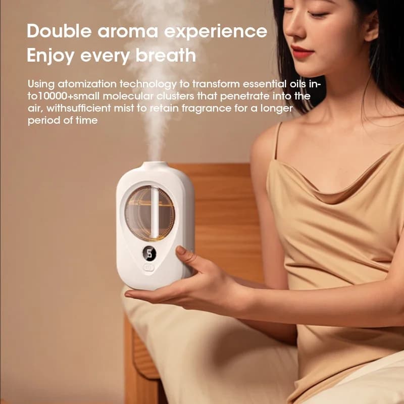 Umidificatore per aromaterapia con diffusore di oli essenziali intelligente montato a parete con deodorizzazione automatica dell'aria per la casa