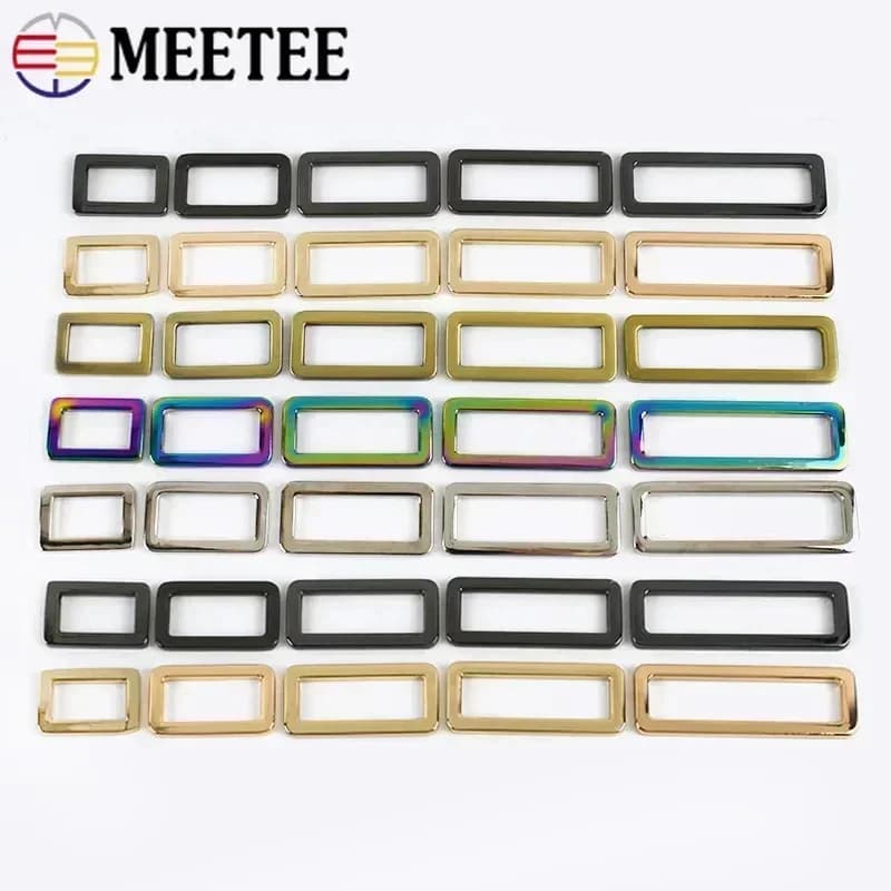 5/10 pezzi Meetee borsa fibbia anelli metallici fibbie per cinture regolabili cinghia di tessitura chiusura per zaino collare per cani borse accessori