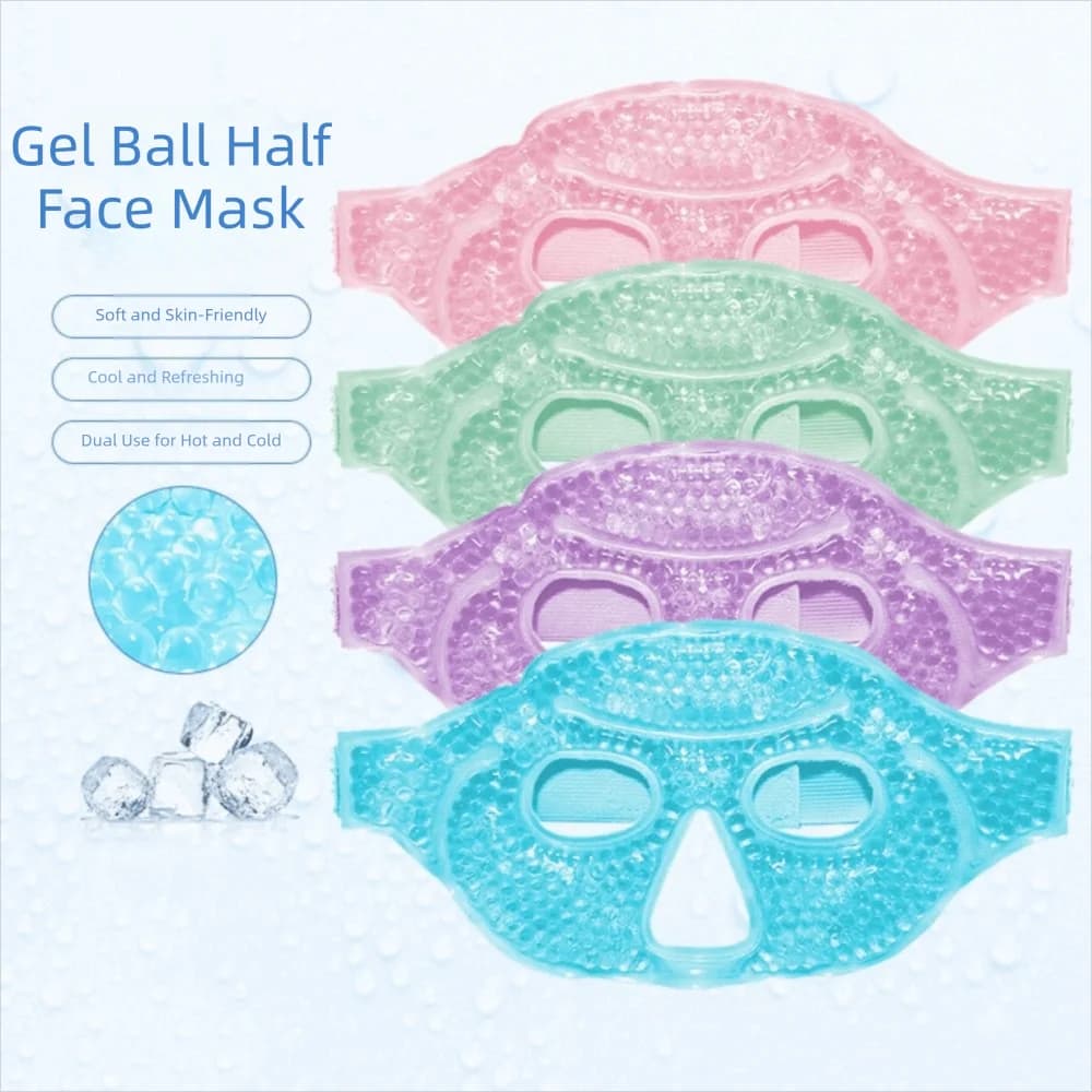 Cold/Caldo Gel Mask for Eyes and Faces with Gel Pearls, Skin Care Tool, Reusable Frost for Sleeping, Mask for Female Sleep, SPA