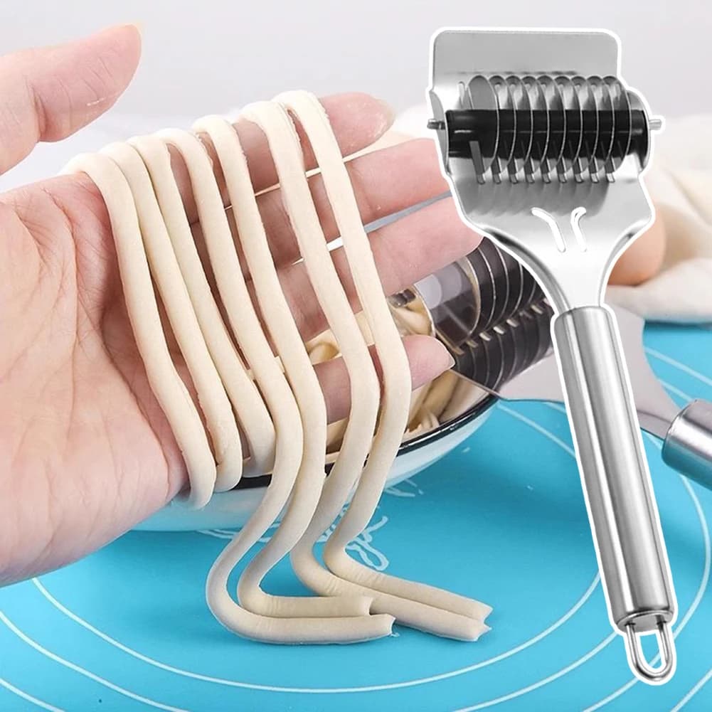 Tagliapasta in Acciaio Inox, Utensile per Fare la Pasta, Rullo Tagliapasta per Cucina Domestica