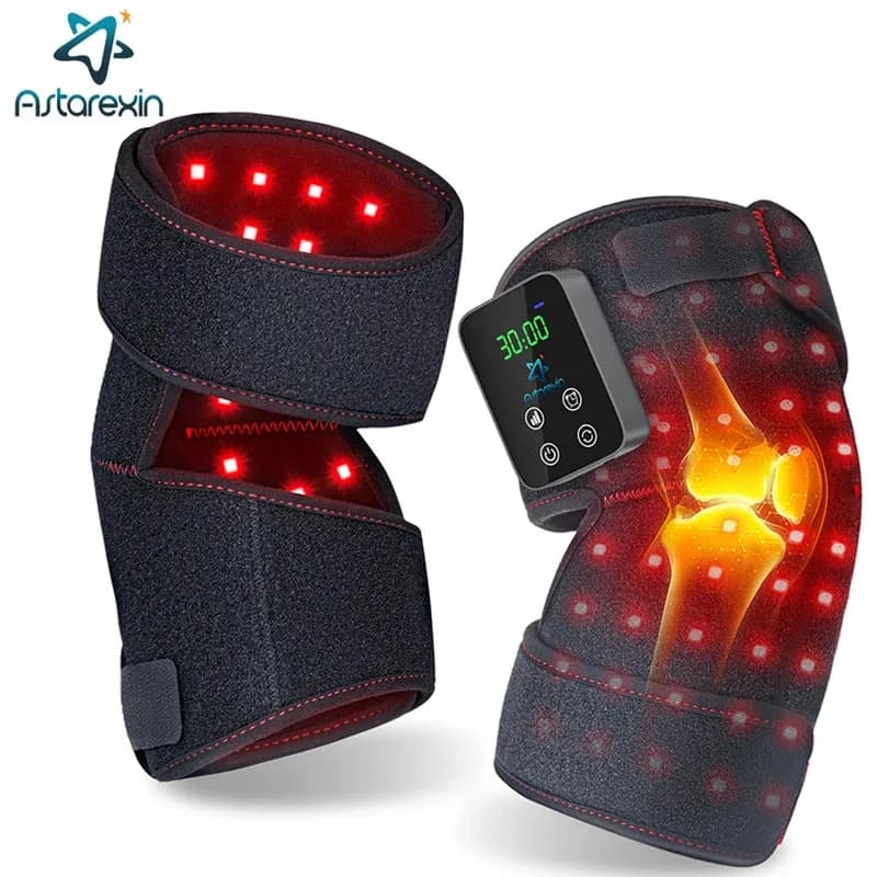 Ginocchiera per terapia a luce rossa 660nm, cuscinetto per gambe a luce infrarossa vicina 850nm, supporto per gomito, ginocchier