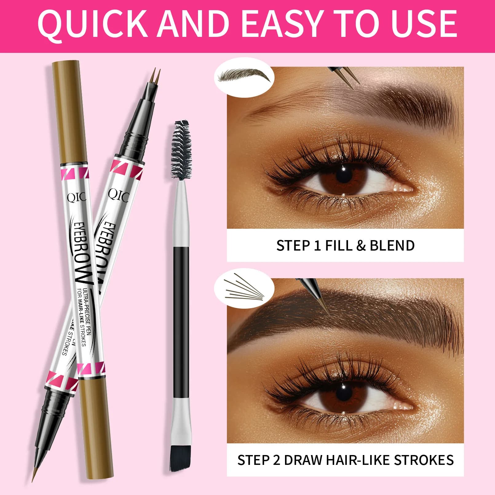 Eyeliner Eyeliner Eyebrow Pencil With Sweat Resistant Waterproof Brush Do not fade Three-dimensional natural long lasting eyebrow makeup