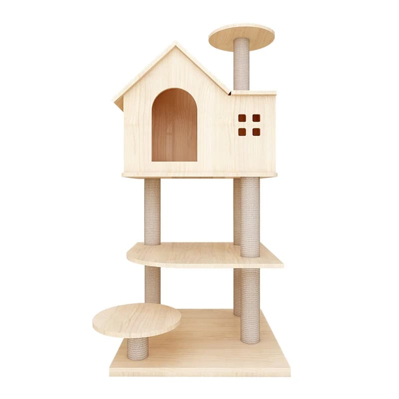 Casa per condominio per gatti in legno multilivello Accessori morbidi per alberi per gatti di grandi dimensioni Prodotti per animali domestici 2021 Accessori per animali domestici Gatos Moderni grandi