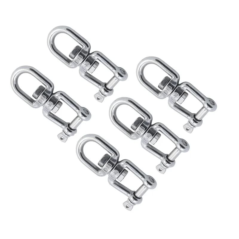 Connettore girevole per ancoraggio a mascella e occhiello in acciaio inossidabile 304 per impieghi gravosi per catena di ancoraggio per barche marine Dimensioni multiple 4mm-10mm