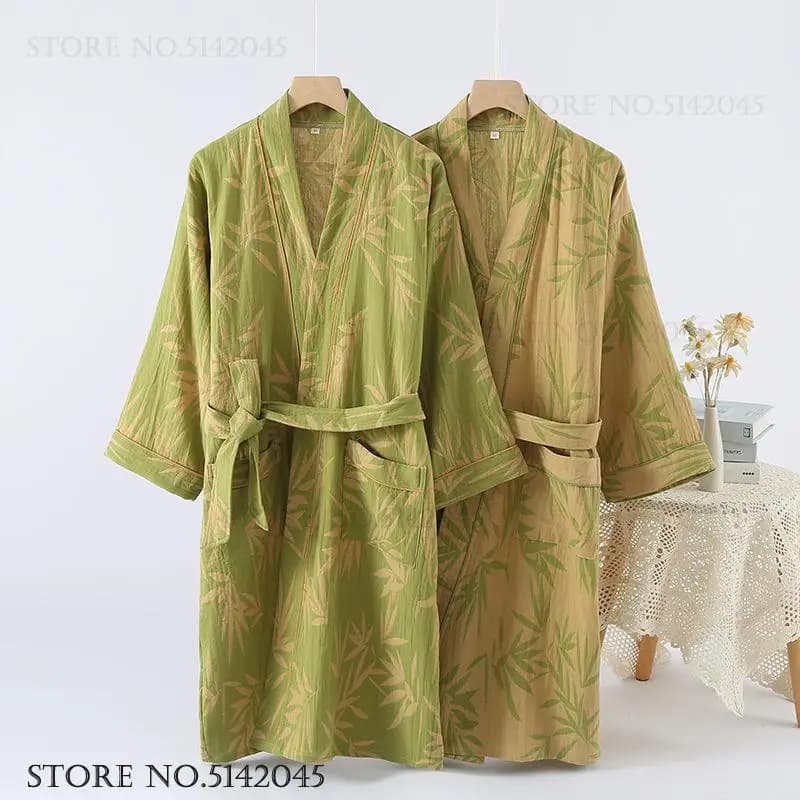 Jacquard Coppia Veste Stile Cinese Kimono Accappatoio Abito Quattro Stagioni Sottile Cardigan Camicia da Notte Abito da Casa Sexy Allentato Pigiama