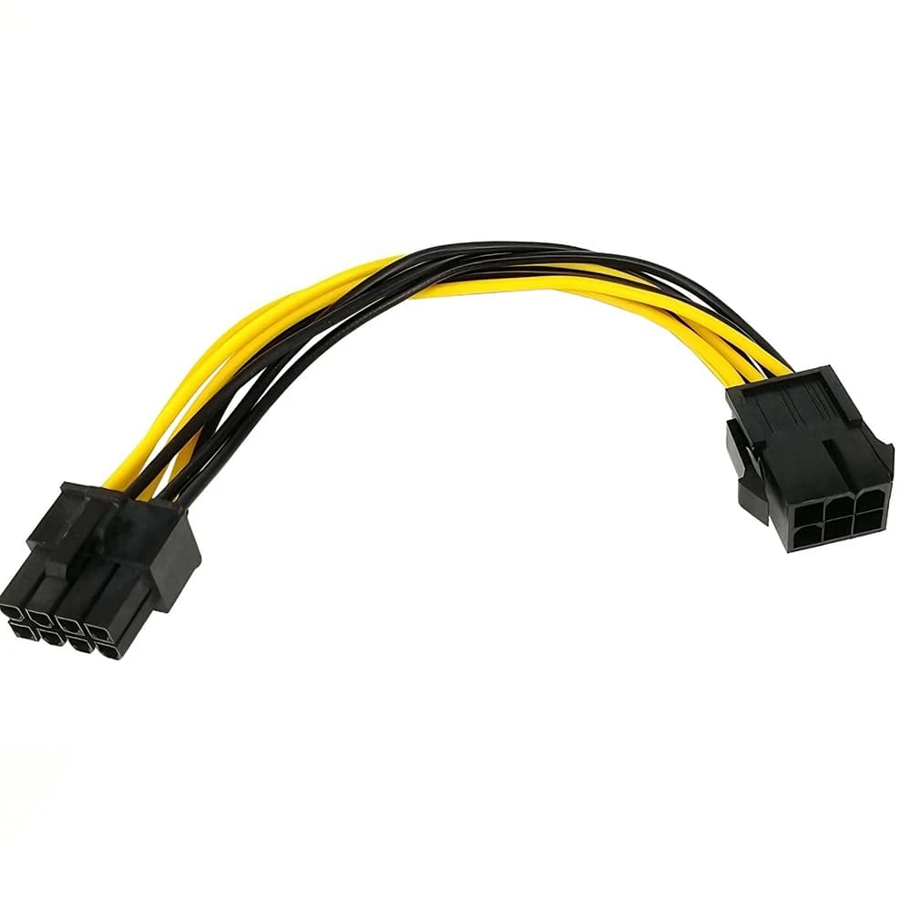 PCI Express Power Cable 6 Pin Female To 8 Pin Male Video Graphics Card Power Converter GPU Adapter 6Pin To 8Pin PCIE Power Cord