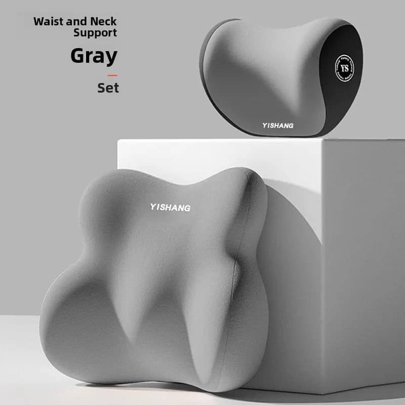 Cuscino di Supporto per il Collo in Memory Foam, Poggiatesta per Auto, Cuscino di Supporto Lombare, Accessori Auto di Alta Gamma, Tessuto Traspirante