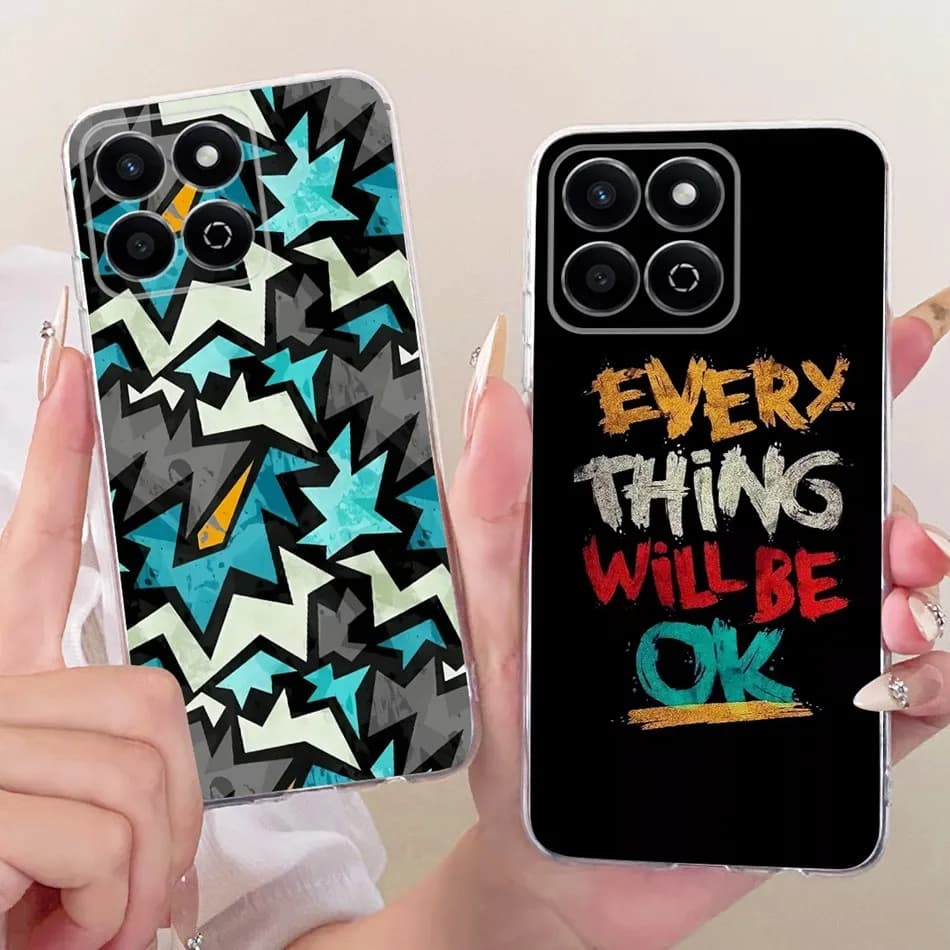 For Honor 200 Smart 5G X7c ALT-NX1 Phone Case With Fashion Cool Tiger Dragon Cover For HonorX7C 200Smart Soft Silicone TPU Cases