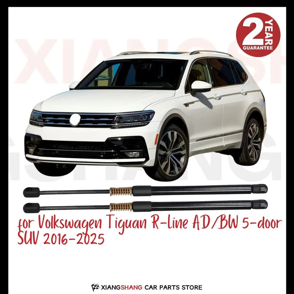 2pcs Rear Auto Open With Spring Damper for Volkswagen Tiguan R-Line AD/BW 5-door SUV 2016-2025 Trunk Boot Gas Charged Gas Struts