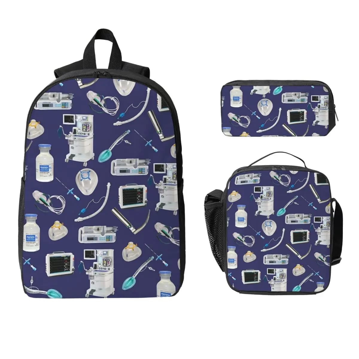 Tools Of The Trade SPACE BLUE Anestesia Anaestesia Zaino Ragazzi Ragazze BookBag Borsa da scuola 3ps Borsa da pranzo isolata Astuccio