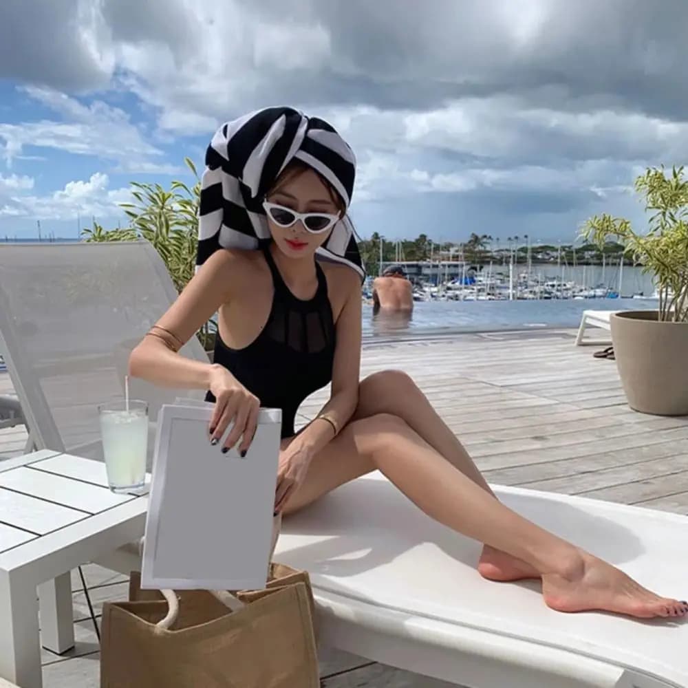 Jumpsuit Quick Dry Women Swimsuits Solid Color Elastic Girl Bathing Suit Slim Fit Beachwear Bodysuit Swimwear Beach