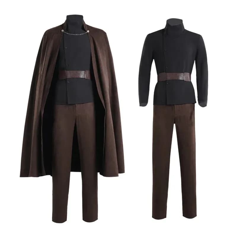 Film Guerri Des Stelle Conte Costume Cosplay Camicia Mantello Pantaloni Cintura Set completo Jedi Ordine Dooku Gioco di ruolo Vestito Halloweens; 3'v,6.