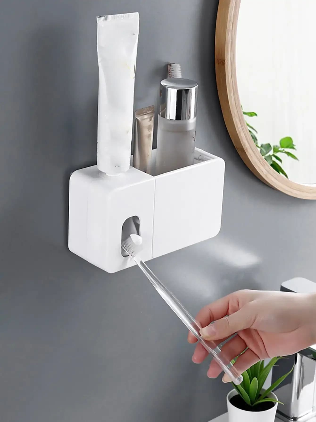 1 pezzo - Macchina completamente automatica per spremere il dentifricio, porta spazzolino da denti
