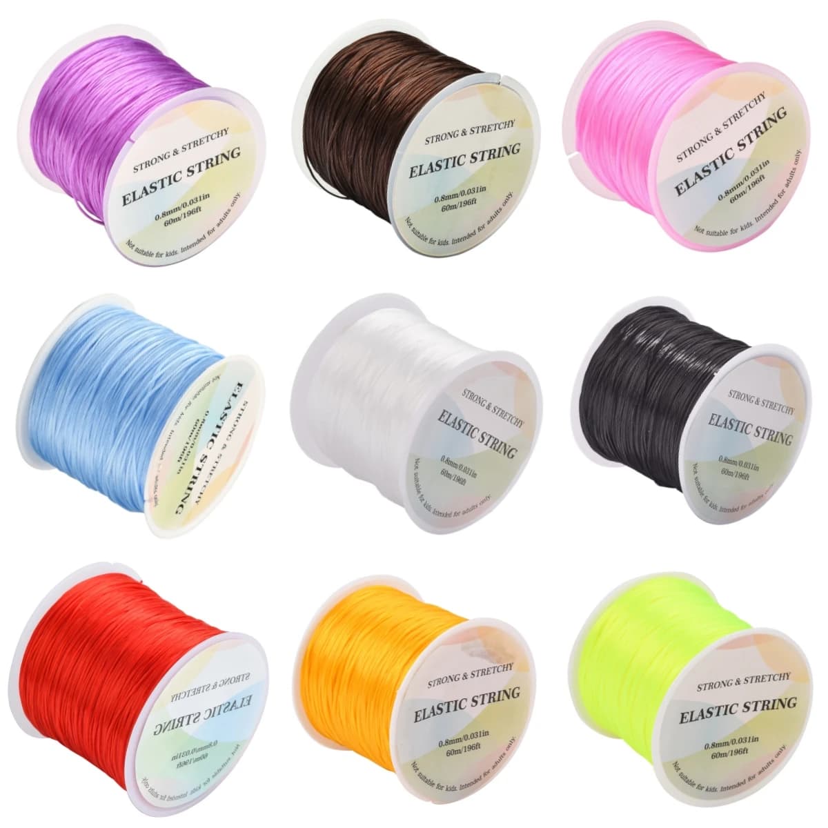 60m/Roll spandex cord gioielli bracciale corda di cristallo cavo adatto per gioielli fai da te che fanno bracciali con perline