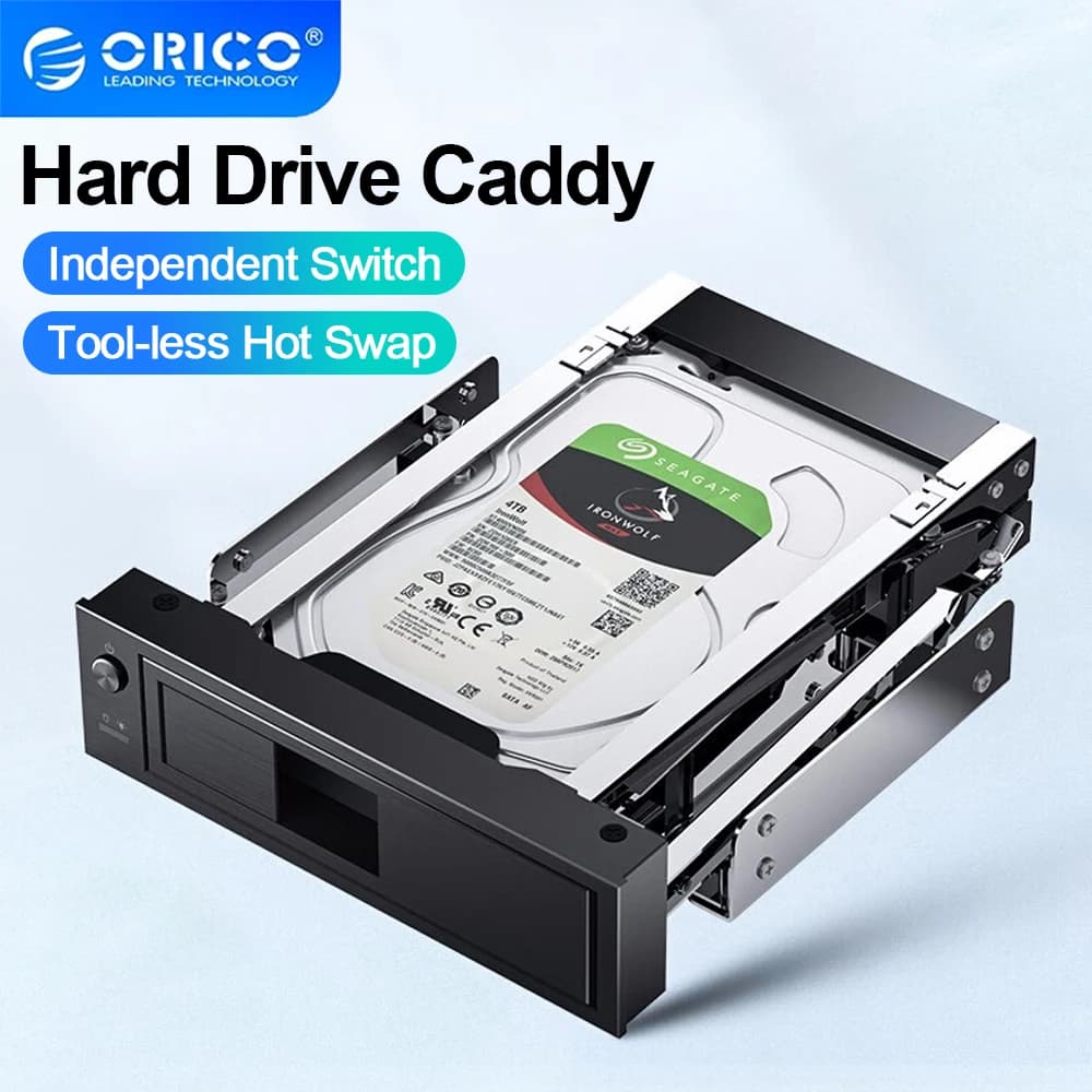 ORICO CD-ROM Space HDD Mobile Rack Convertitore HDD interno da 3,5 pollici Custodia per rack mobile con telaio HDD da 3,5 pollici gratuito