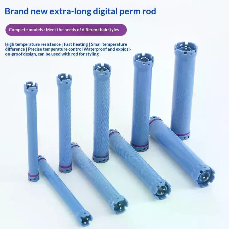 Ferri arricciacapelli digitali da 140 mm 24V, barre riscaldate elettriche per permanente, rulli per capelli ondulati, strumenti per lo styling a spirale per parrucchieri e barbieri