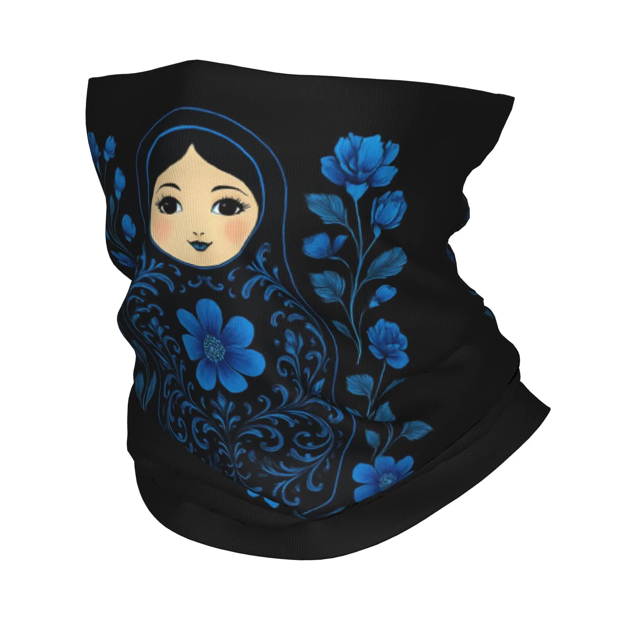 Bandana with Russian doll print Matryoshka, neck cover, printed mask, scarf, multifunctional cycling mask, for man, woman, adult