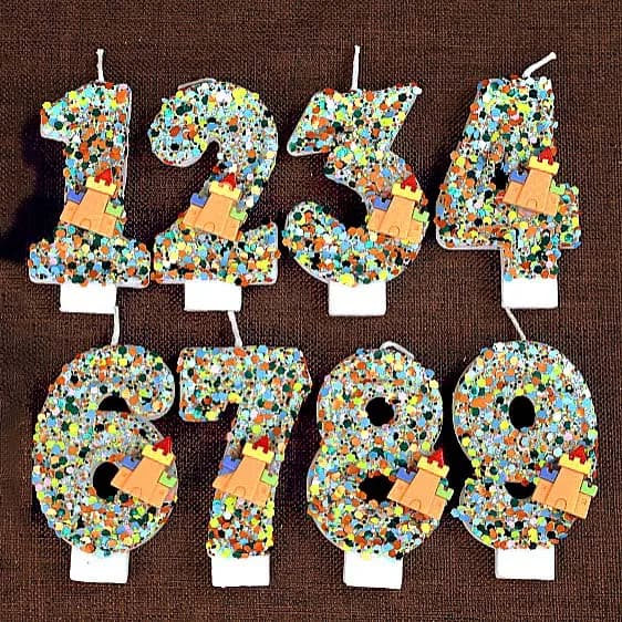 Birthday Cake Candles Building Blocks Candle With Birthday Number For Topper Supplies For Birthday Cake For Boy