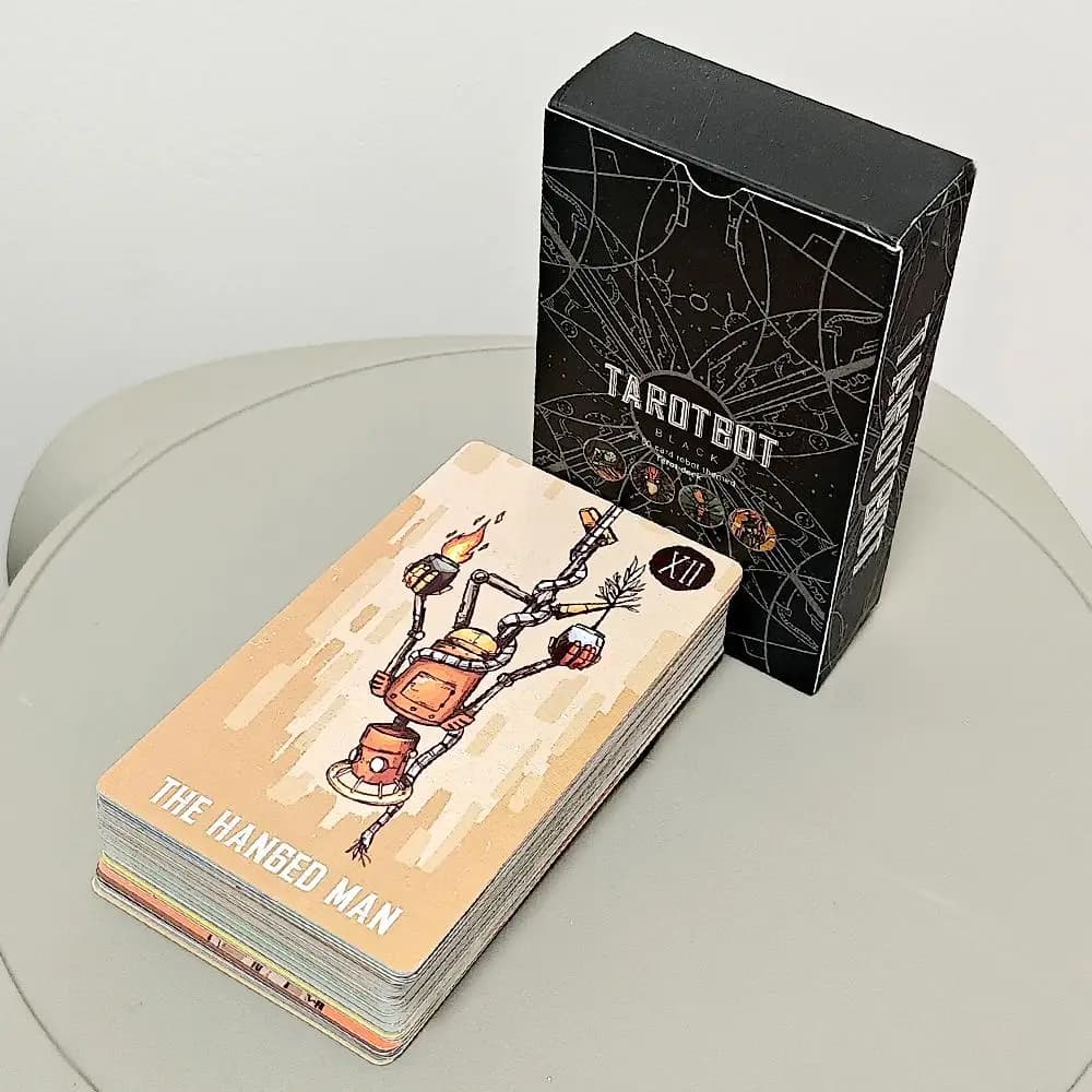 12*7cm Tarotbot A Robot Themed Tarot Deck 80 Pcs Robot Cartoon Tarot Cards Based on Rider System