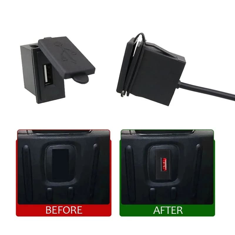 Presa mini caricatore USB 2.4A 12V per moto, camion, auto, camper, autobus, connettore presa adattatore di alimentazione impermeabile per tutti i telefoni