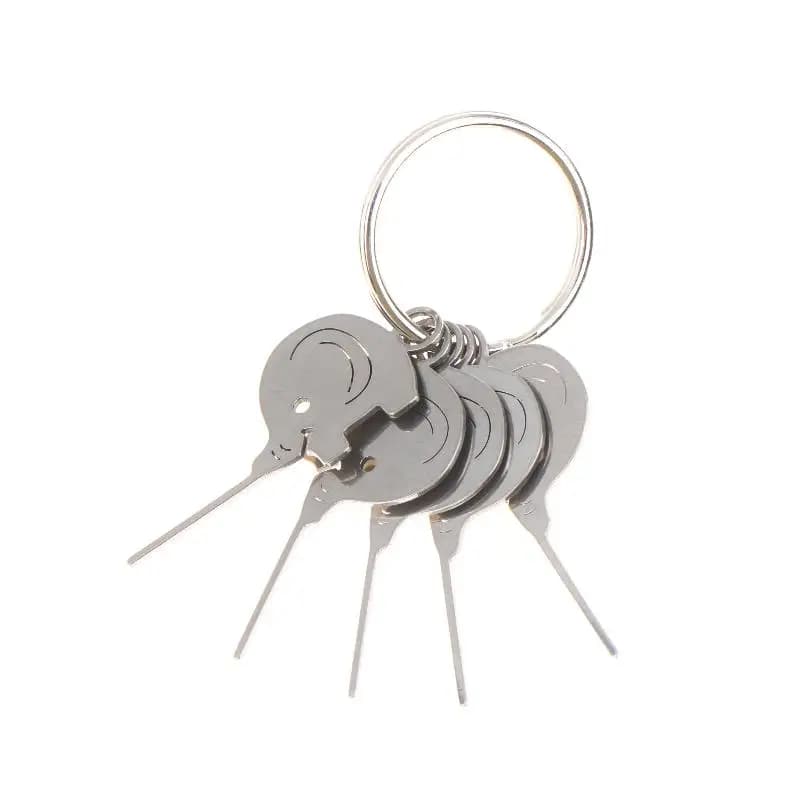 Universal Stainless Steel SIM Card Eject Pin Tool Cute Elephant Shape Keychain For All Smartphones Universal Thimble Tools
