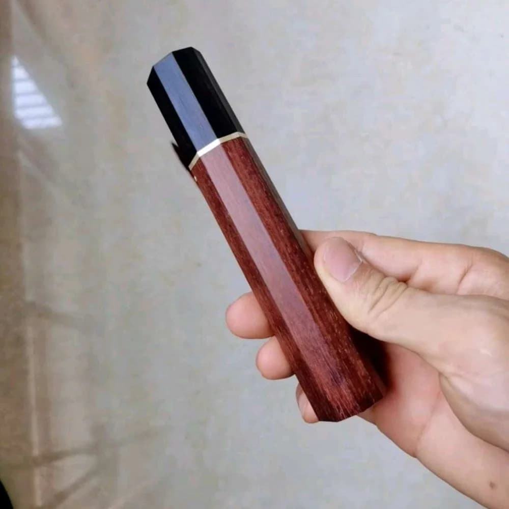 Manico Ottagonale per Coltello Fai-da-Te, Accessori Naturali per Coltelli da Cucina Giapponesi, Manico in Legno Ecologico Vintage