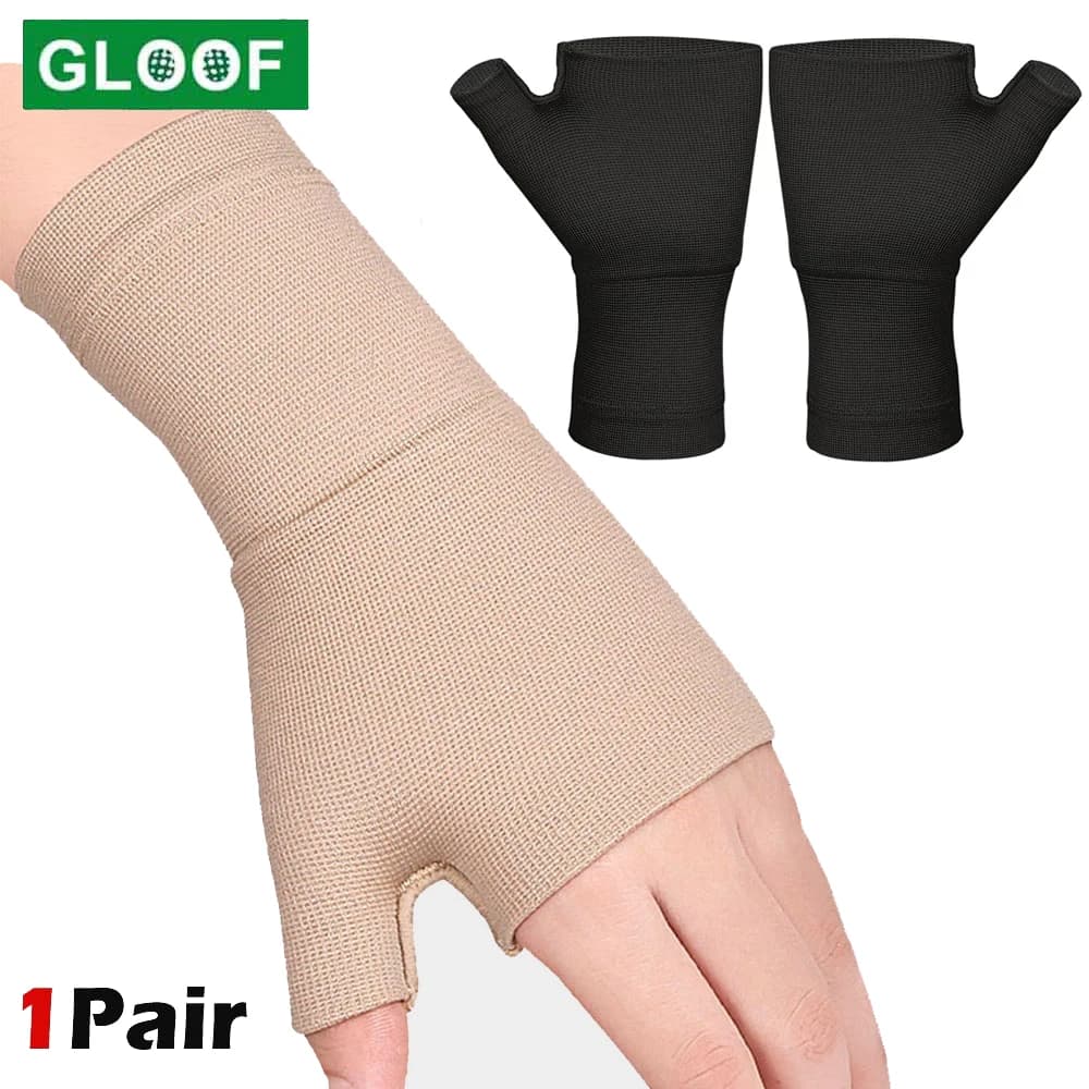 1 paio di Fasce di Compressione per Polso e Pollice, Supporto per Sindrome del Tunnel Carpale, Fascia per Mani e Polsi, Guanto per Golf, Tenosinovite, Artrite